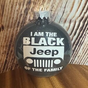 Jeep Black Holiday Ornament